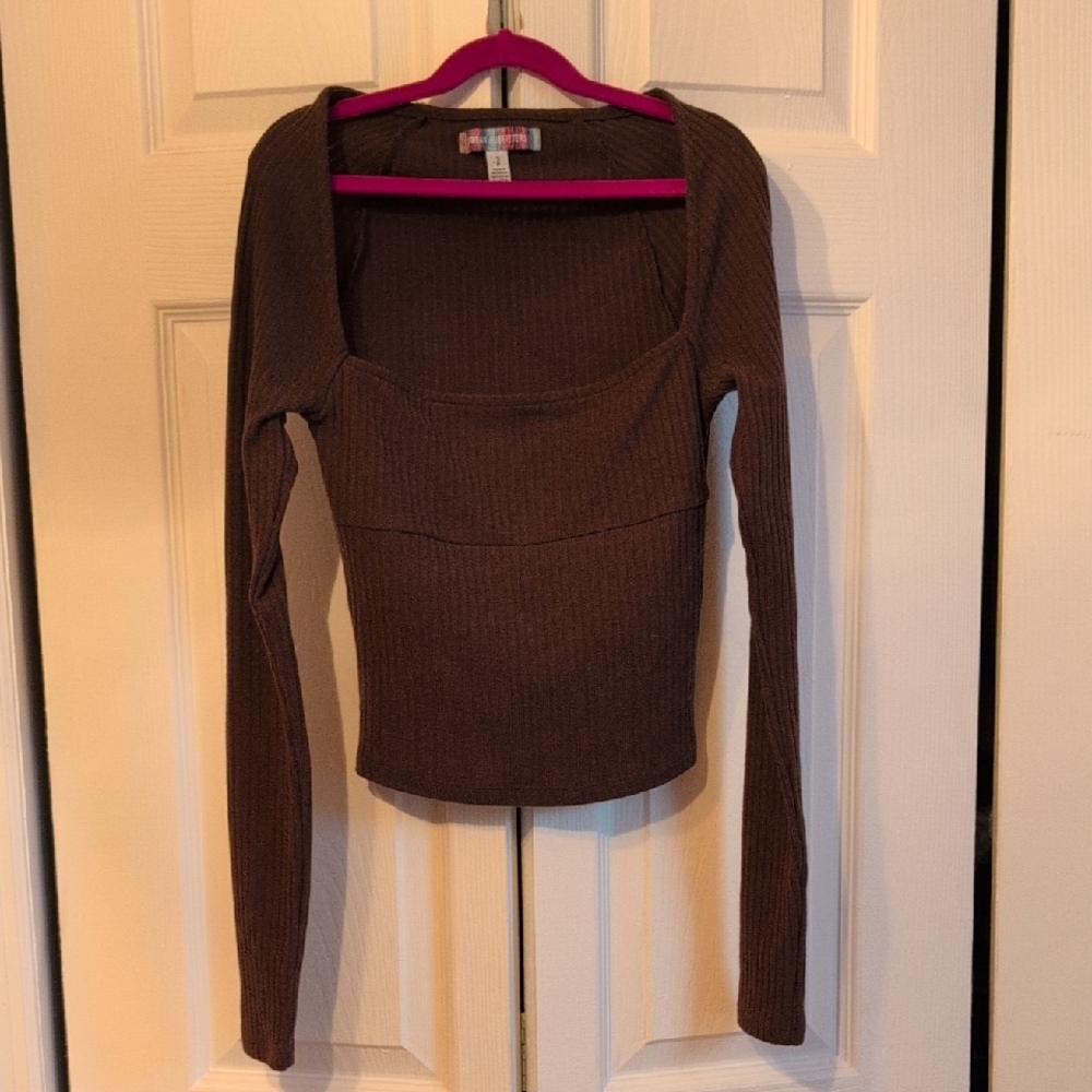 Urban Outfitters Chocolate Long Sleeve Top